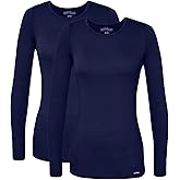 Sivvan Scrubs for Women - Long Sleeve Comfort Underscrub Tee 2-Pack