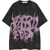 Aelfric Eden Mens Graphic Tee Shirts Oversized Baggy Loose Cotton T-Shirt Streetwear Casual Summer Y2k Shirt