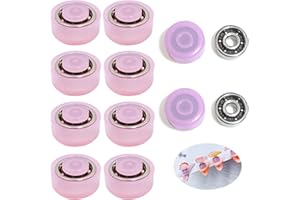 SquEqu 10 Pack Ball Bearings with Pink Case 12mmx6mmx5mm Mini Bearing Spin Replacement for Windmill Hair Clips Hairpin DIY Jewelry Spinning Hair Pin Charms Decoration Craft Art Parts