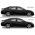 SlickMod Chrome Delete Blackout Vinyl Overlay for 2018-2022 Toyota Camry Window Trim (Gloss Black)