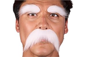 HONCLOUD DIY Self Adhesive Fake Mustache Set Fake Beard Material Novelty Mustaches for Costume and Halloween Festival Party