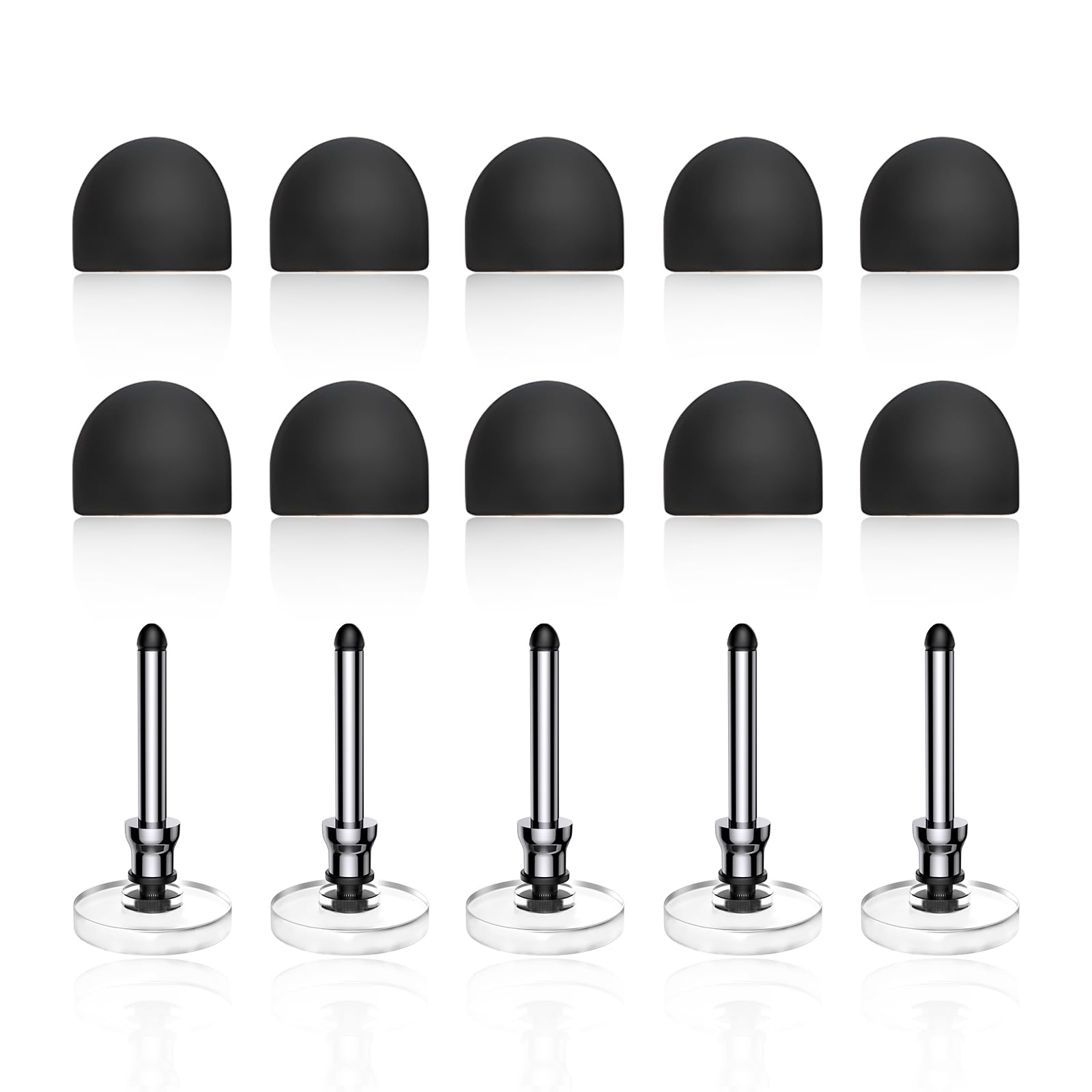 Photo 1 of Bopomofo 10 Rubber Tips+5 Transparent Disc Trips,High Precision and High Sensitivity Stylus Replacement Tibs,Black and Silver