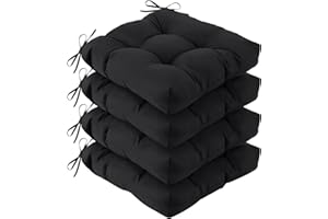 IASEAHK Outdoor Chair Cushions Set of 4, 19" x 19" x 5", Waterproof Outdoor Seat Cushions for Patio Furniture, Fade-Resistant