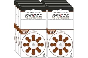 RAYOVAC® ProLine Size 312 Hearing Aid Batteries (80 Batteries)