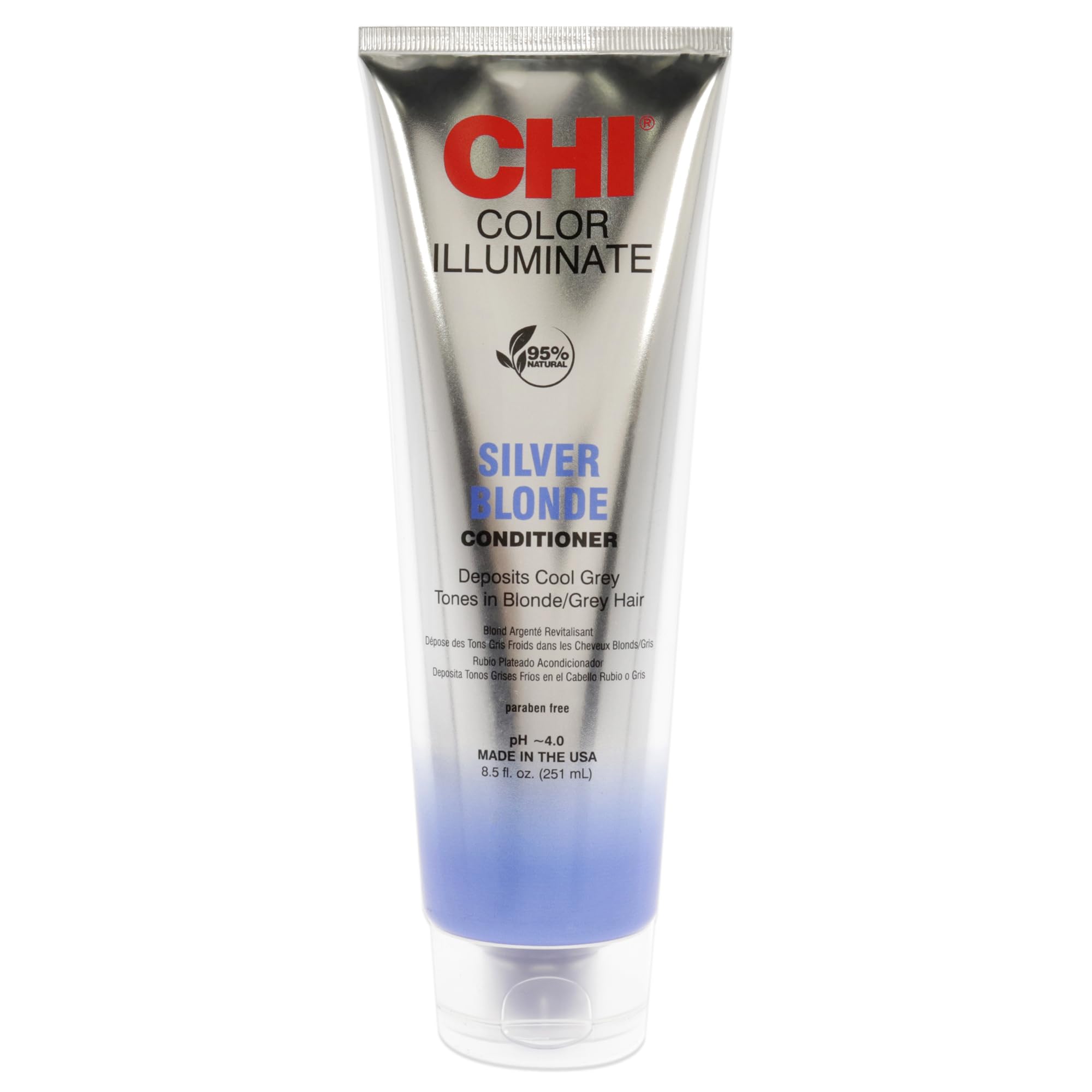CHI Ionic Color Illuminate - Silver Blonde, Color Enhancing Conditioner, 251 ml