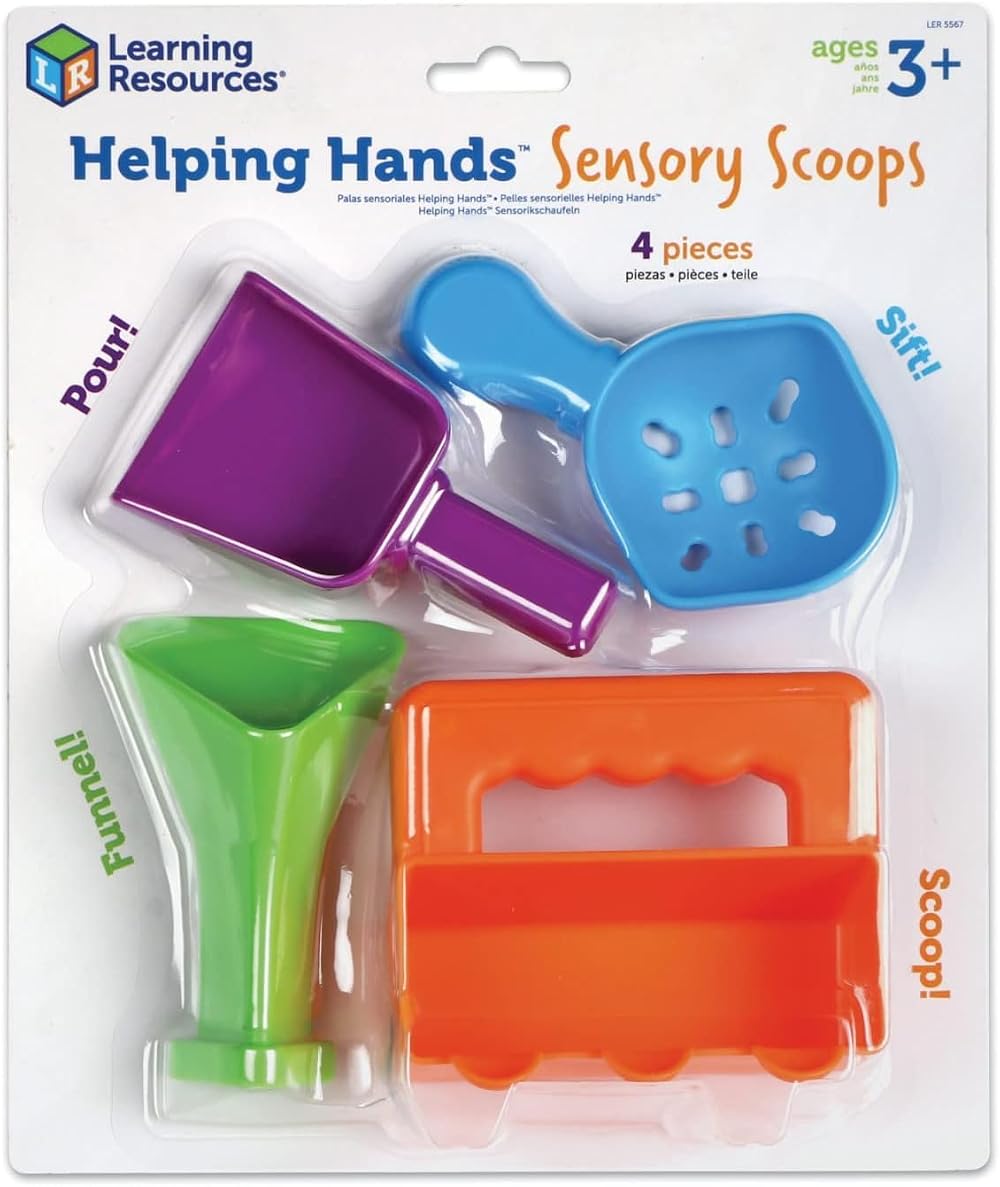 Learning Resources Helping Hands Sensory Scoops 4-Piece Fine Motor Toys Pack of