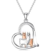 YFN Llama Necklace Sterling Silver Alpaca Pendant Necklace Llama Jewelry for Women Alpaca Lovers Gifts