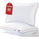 SUMEQIQ Pillows Queen Size Set of 2, Fluffy Bed Pillows for Sleeping, Queen Pillows 2 Pack with Hotel Quality, Medium Firm and Supportive Down Alternative Pillow for Side and Back Sleeper, 20" x 30"
