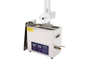 BFDIEEM 6.5L Ultrasonic Vinyl Cleaner, Records Ultrasonic Vinyl Cleaning Machine 180W Ultrasonic Records Cleaner with Drying Rack for Home Store