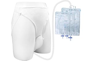 LEFEKE Wearable Urinal for Men, Ventilate Urine Collector, Reusable Urine Bag Collector, Portable Male Urine Collection Bag, Silicone Urine Collector for Bedridden Patients