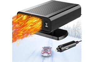 SHOWVIGOR Car Heater Portable - 2026 New Upgraded 12v Car Heaters for Vehicle,150w Fast Heating car heater that plugs into cigarette lighter, 2-in-1 Heater and Cooling Fan for All Cars