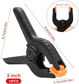 Juibao 12Pcs 3 Inch Nylon Spring Clamps Heavy Duty Woodworking Clips view 2
