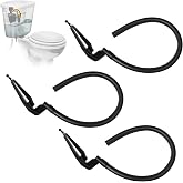 Saillong 3 Pack Toilet Refill Tube and Clip Replacement, Toilet Repair Kit Inside Tank Compatible with 100, 200, 200A, 400A and Most Other Valves, 9.65&rdquo; Length, Rubber and Plastic (Black)