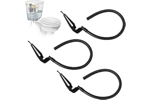 Saillong 3 Pack Toilet Refill Tube and Clip Replacement, Toilet Repair Kit Inside Tank Compatible with 100, 200, 200A, 400A and Most Other Valves, 9.65” Length, Rubber and Plastic (Black)