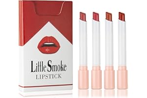 CAPPUVINI LANADELREY Lipstick Cigarettes, 4 Colors Matte Cigarette Lipstick Pack Set, Mini Small Little Smoke Tube Cigarette Lipstick, Velvet Lipstick Matte Long Lasting Waterproof Velvet Lipstick (Color C)