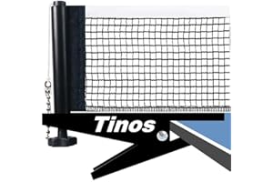 Tinos Premium Quality Ping Pong Net & Post | Heavy Duty Table Tennis net & Post Set | Tension and Height Adjustment |