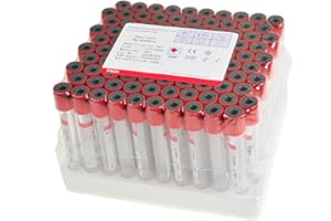VNisenllc Pet Animals Lab Vacuum Blood Collection Tubes No Additive Coagulation Blood Collecting Tube Veterinary Supplies, 20pcs 10ml Red