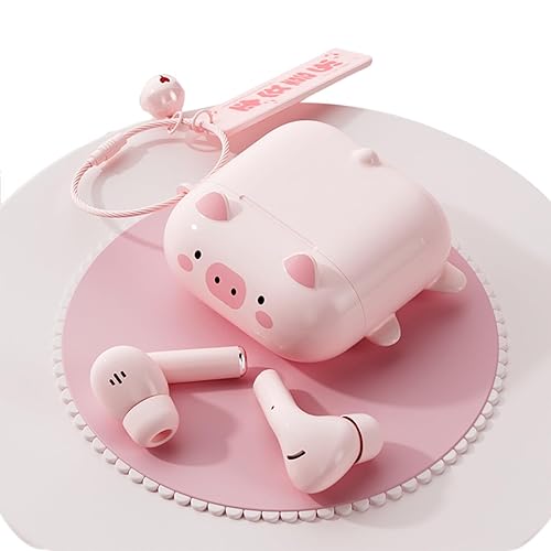 True Wireless Pink Cute Earbuds Bluetooth Kawaii Headphones for