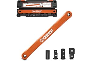 coobeast 3/8 inch offset extension wrench Impact Ready Socket Wrench Extender Tool with Versatile 1/4", 3/8", and 1/2" Square Drive Adapters, Universal Extensions Wrench for Small Place