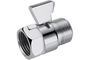 CHUANGTIM Angle Brass Shut Off Valve for Handheld Shower, Water Pressure Regulator Replacement, Chrome