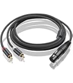 GOLLEY LION XLR To 2 RCA Y Splitter Patch Cable, Unbalanced Dual RCA Male To Xlr Male Stereo Audio Interconnect Cable Adapter For Speaker Condenser Mic Mixer Amp I3176038943 - View #2
