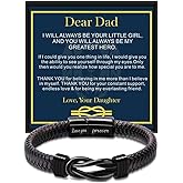Inngeroo Valentines Day Gifts for Him: Bracelets Gifts for Men Leather Couples Bracelets Anniversary Romantic Gifts for Boyfriend Husband from Wife Valentine's Birthday Christmas