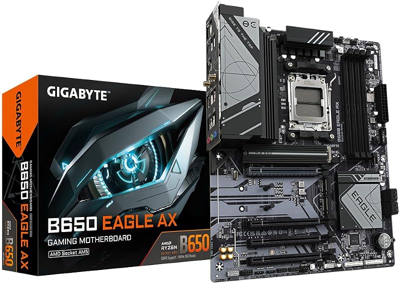 Gigabyte B650 EAGLE AX Motherboard AMD Ryzen 7000 DDR5 Wi-Fi 6E PCIe 5.0 M.2