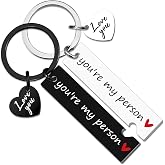 Sugchairo Matching Couple Keychains Soulmate Romantic Gift for Him Her | Stainless Steel Pair Key Rings Sentimental Keepsake Present for Boyfriend Girlfriend Husband Wife Anniversary Valentine's Day