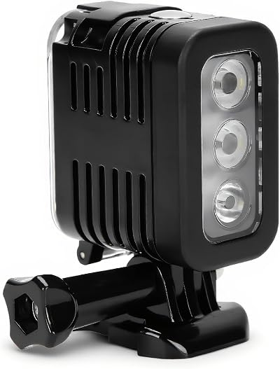 ASHATA 45M Waterproof LED Video Light Dimmable Underwater Fill Light for GoPro