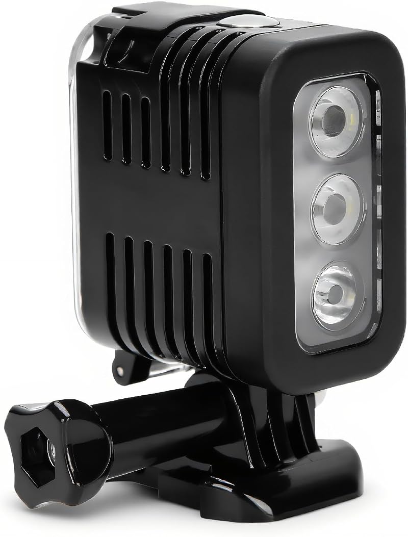ASHATA 45M Waterproof LED Video Light Dimmable Underwater Fill Light for GoPro