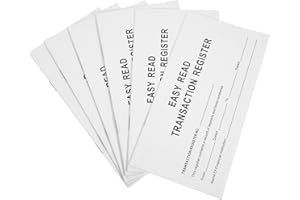 COMPUKAS 6pcs Check Register Books for Personal Finance, Balance Checkbook Tracker with Transaction Ledger,