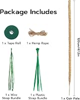 Mcbazel Moss Pole 120CM Bendable Coir Plant Support with Tape & Ties view 8