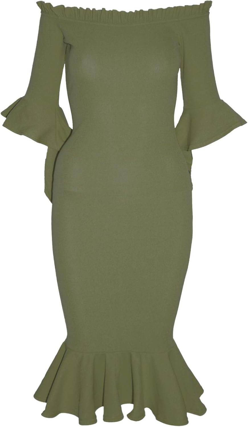 midi dress with peplum hem