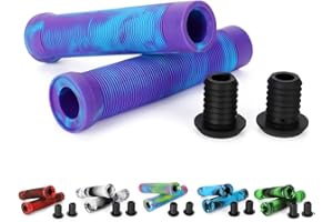 KUTRICK Scooter Grips - Mixed Color MTB & BMX Handlebar Grips | 145mm Soft Grips for Pro Stunt Kick Scooter, Mountain Bike
