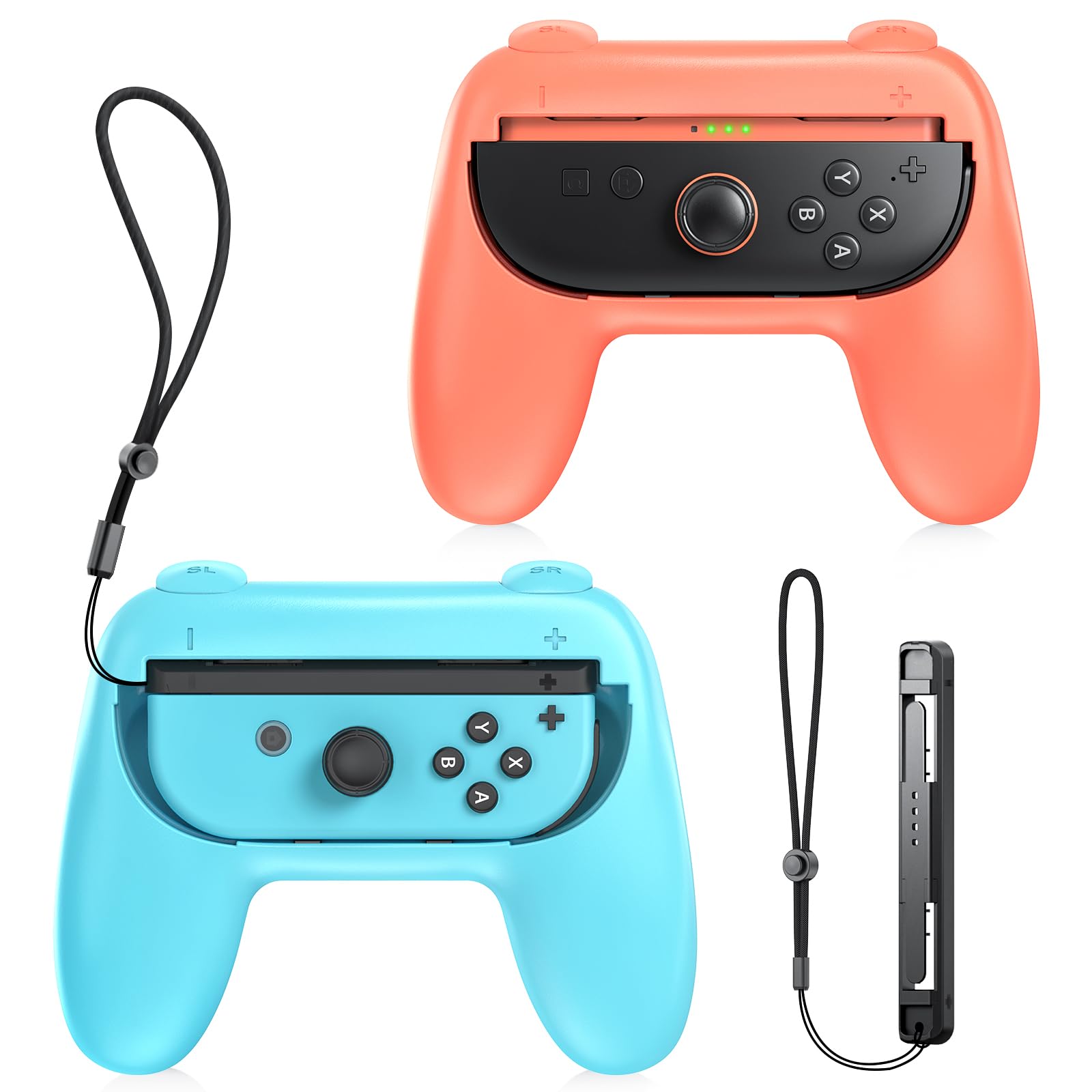 Photo 1 of [Both for Switch 2 and 1] FYOUNG Hand Grips for Nintendo Switch 2/Switch Controllers, Comfortable Grip for Joycon 2&for Joy con Accessories, Ergonomic Handle Holder Reduces Hand Fatigue