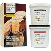 System Three 1600K20 SculpWood Putty Kit, 0.5 Gallon, Brown
