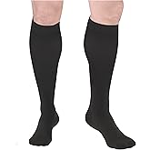 Truform Surgical Stockings, 18 mmHg Compression for Men and Women, Knee High Length, Closed Toe, Black, Medium