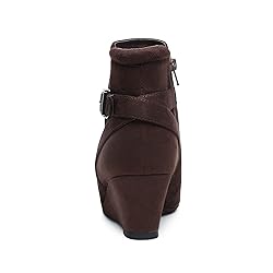 DREAM PAIRS Women's Wedge Ankle Boots Fall Low Heel