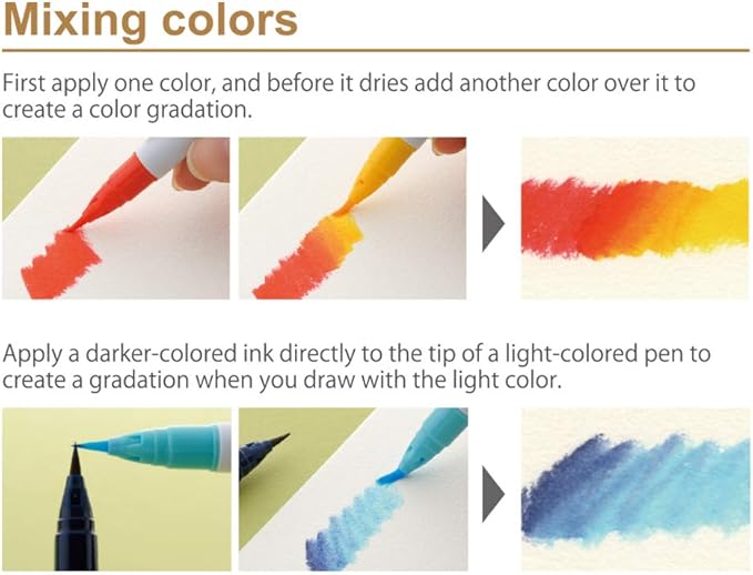 Amazon 呉竹 筆ペン 水性 Zig クリーンカラー リアルブラッシュ 12色 Rb 6000at 12va 水性 文房具 オフィス用品