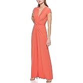 Vince Camuto Womens Short Sleeve V-neck Twist Front Summer Jumpsuit