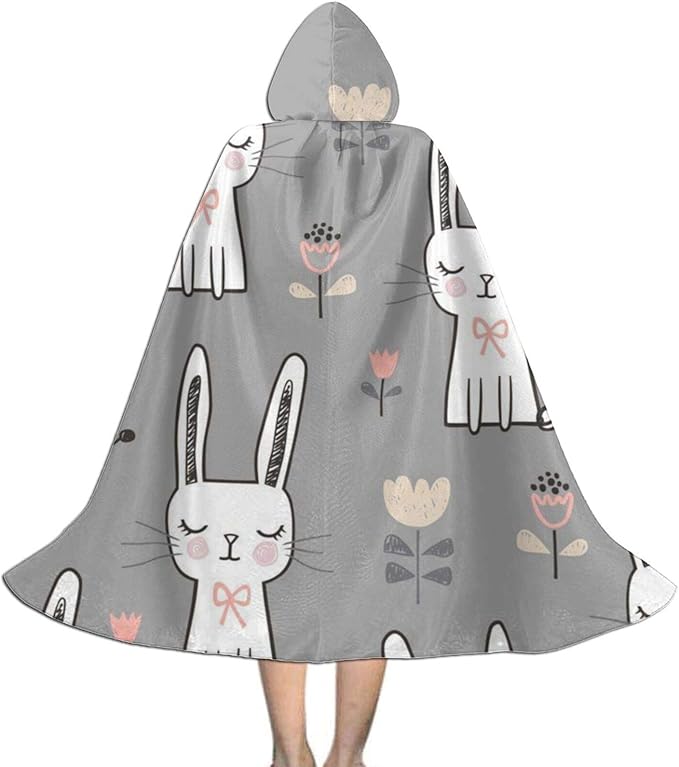 Cute Bunny Rabbit Kids Halloween Hooded Cape Cloak Halloween Costume Amazon.ca Clothing