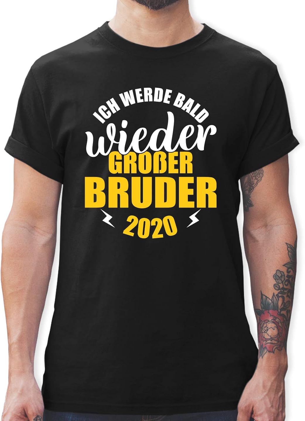 Shirtracer Bruder & Onkel Ich werde Bald Wieder großer Bruder 2020 weiß/gelb Tshirt Shirtracer Bruder & Onkel Ich werde Bald Wieder großer Bruder 2020 weiß/gelb Tshirt