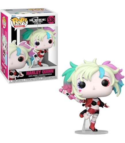 Boneco de vinil Harley Quinn com Helper Pop #357 DC Super Heroes