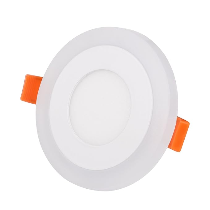 LemonBest® Ultra Slim Dualcolour LED Panel Light 3W+3W Round Recessed