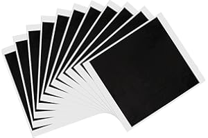 KINNO Black Gold Leaf Sheets, 8cm Black Gilding Gold Foil for Paintings, Arts Crafts, Nail Deco, Furniture, Home Decor 100 Sheets