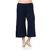Pastel by Vivienne Women's Lounge Wide Leg Crop Culottes Plus Size