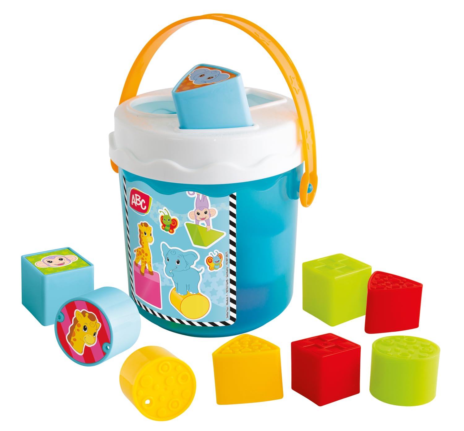 ABC - Colourful Sorting Bucket - 11 Pieces - 12-36 Months