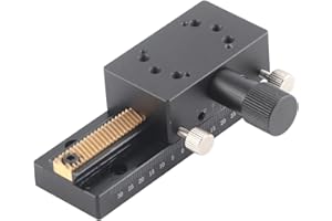 FTVOGUE Manual X-Axis Linear Translation Stage SEMCIC-80 Rack and Pinion Sliding Table for Precision Positioning