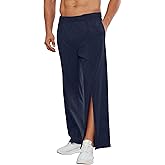 Deyeek Tear Away Pants for Men Full Zipper Legs Sweat Pants Mens Open Bottom Sweatpants Breakaway Cotton Post Surgery Pants