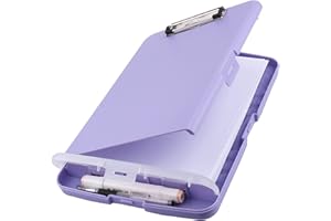 Foldable Clipboard with Storage, Plastic Clipboard Folio Organizer for Offices